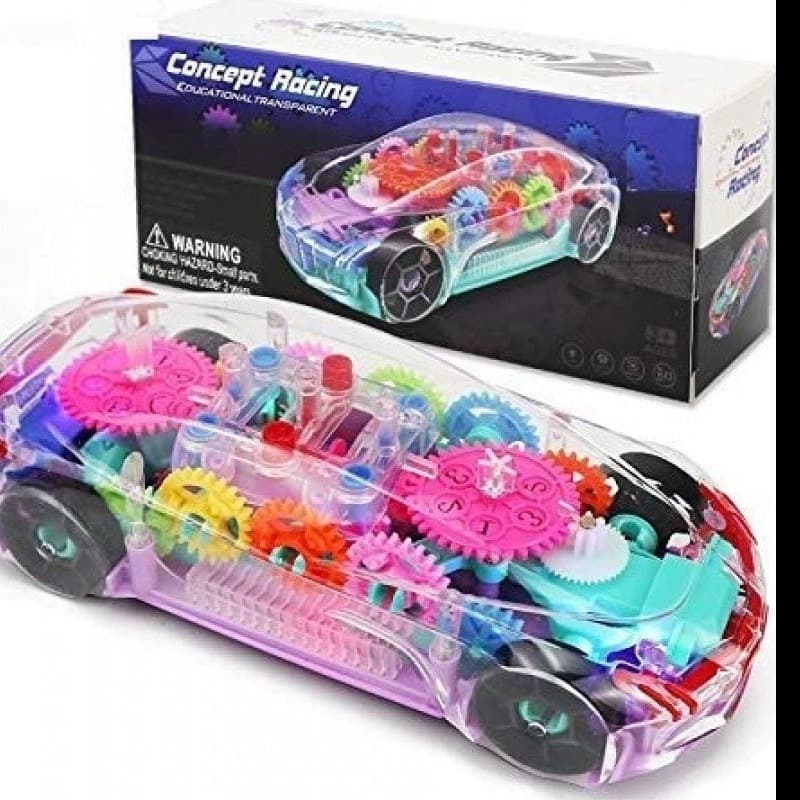 CONCEPT RACING 3D LIGHTS AND MUSICAL, CRYSTAL TRANSPARENT GEARS (GARARI) CA