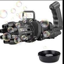 Bubble Gun Bubble Blaster 8-Hole Automatic Bubble Maker Machine Electric Bu